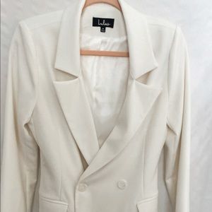 Off white. Gently used Blazer dress.  Lulus